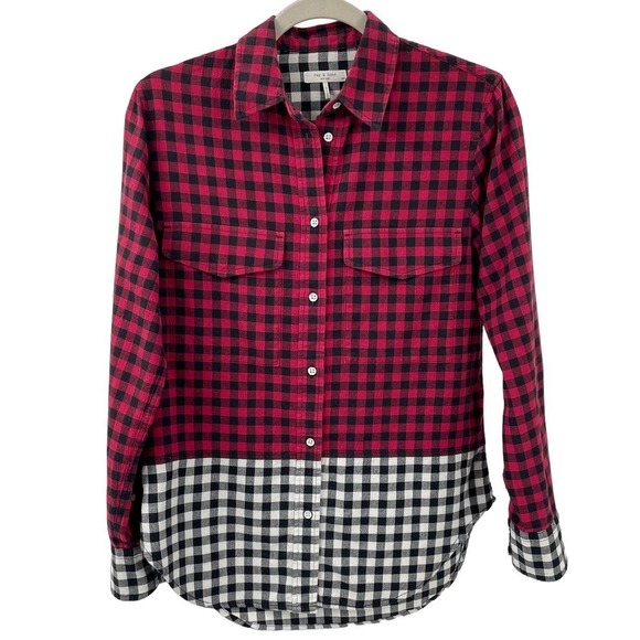 Rag & Bone S Birdie Shirt Gingham Button-Down - Picture 6 of 11